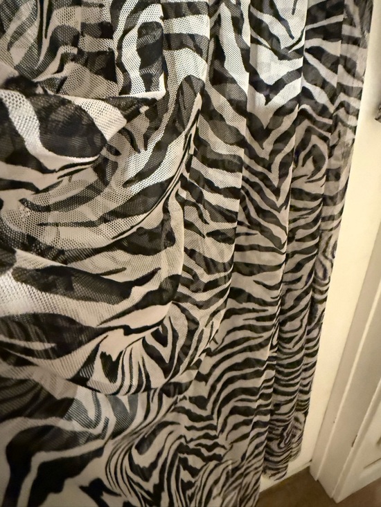 Dressed in Lala Black & White Zebra Print Mesh Maxi Dress - Picture 10 of 10